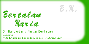 bertalan maria business card